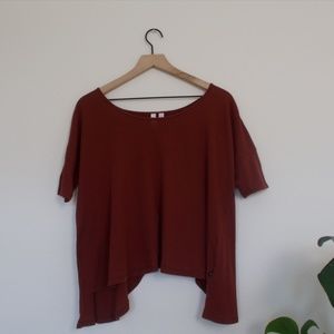 RVCA open back brick / dark Sienna shirt